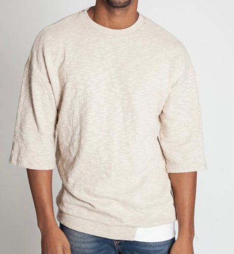 Oatmeal Color Block Tee